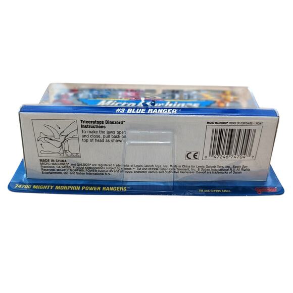 Vintage New Micro Machines Mighty Morphin Power Rangers Set #3 BLUE RANGER - Picture 3 of 9